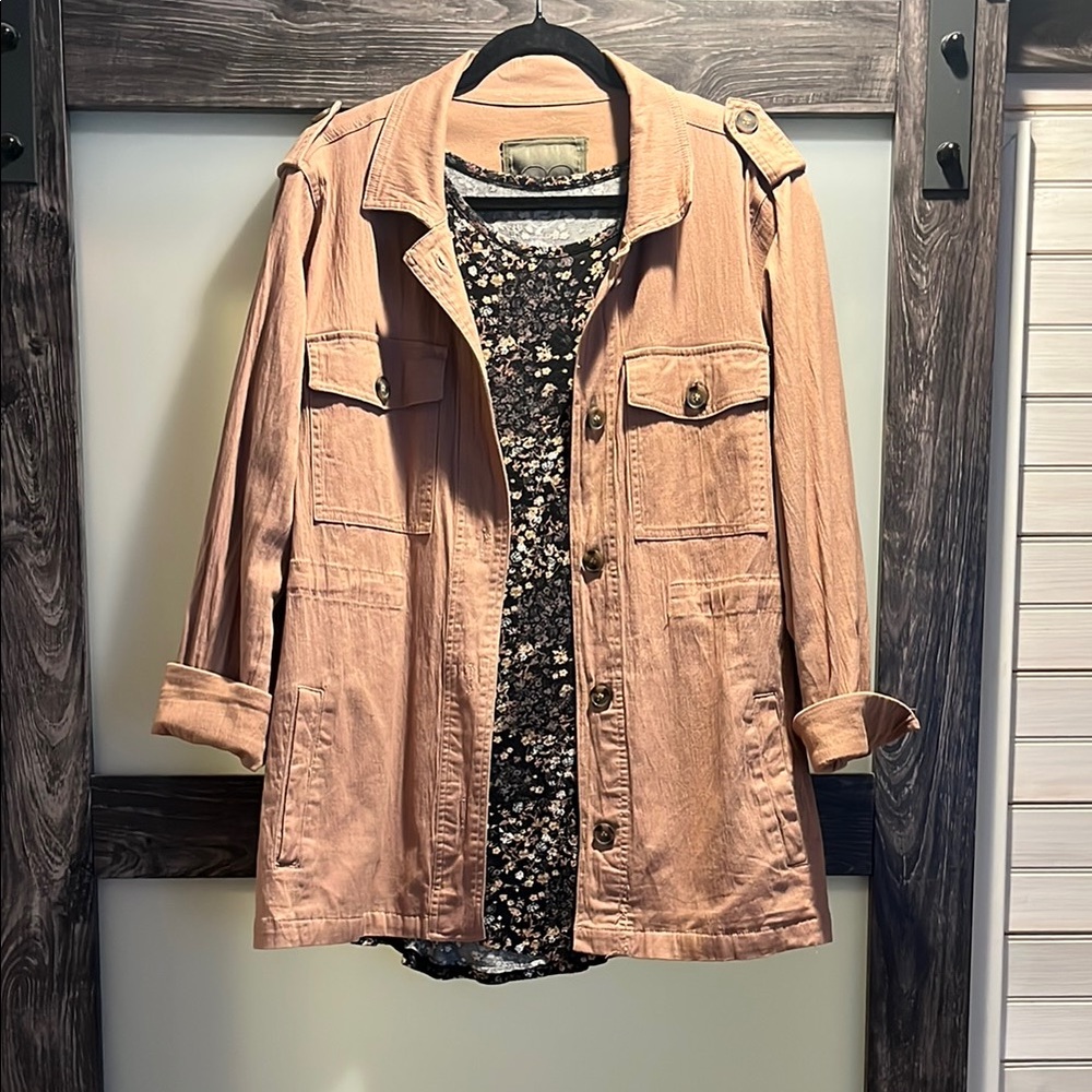Women's Pink Utility Jacket and tank combo